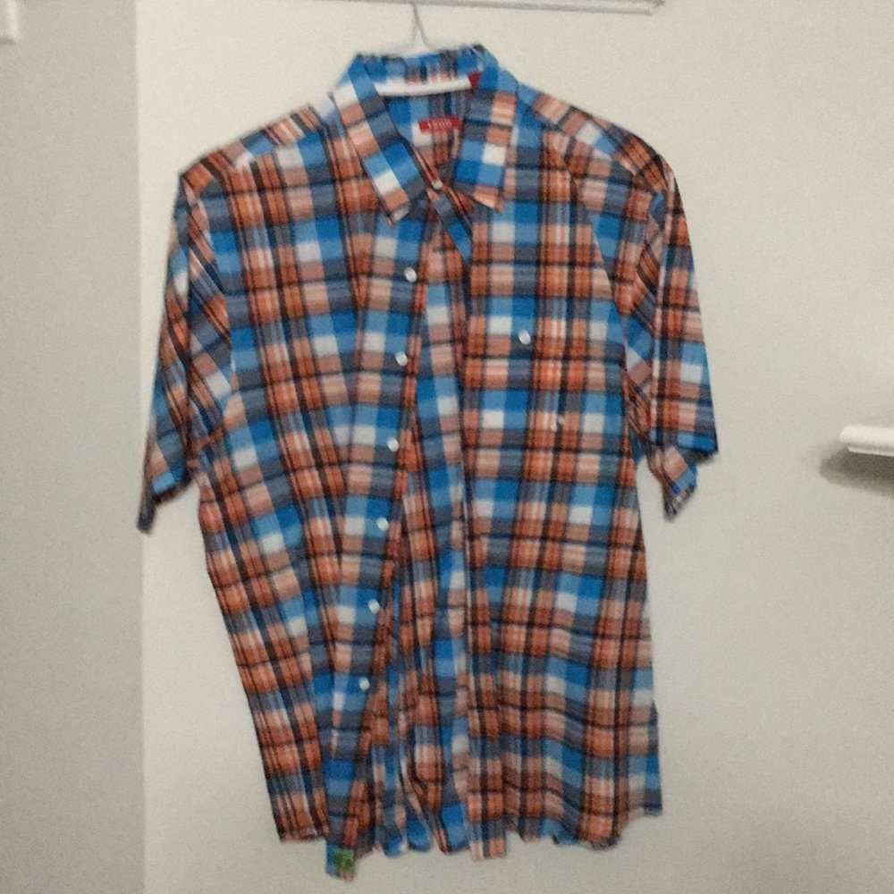 Plaid IZOD shit size Large